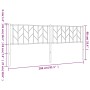 White metal headboard 200 cm by , Headboards and footboards - Ref: Foro24-374524, Price: 34,33 €, Discount: %