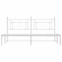 Estructura de cama de metal con cabecero blanco 180x200 cm de , Camas y somieres - Ref: Foro24-374392, Precio: 105,16 €, Desc...