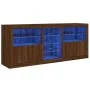 Aparador con luces LED roble marrón 162x37x67 cm de , Aparadores - Ref: Foro24-3209036, Precio: 207,18 €, Descuento: %