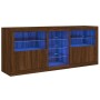 Sideboard mit LED-Leuchten, braune Eiche, 162 x 37 x 67 cm von , Sideboards - Ref: Foro24-3209036, Preis: 210,10 €, Rabatt: %