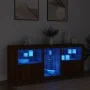 Sideboard with LED lights brown oak 162x37x67 cm by , Sideboards - Ref: Foro24-3209036, Price: 207,18 €, Discount: %