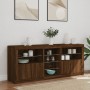 Sideboard mit LED-Leuchten, braune Eiche, 162 x 37 x 67 cm von , Sideboards - Ref: Foro24-3209036, Preis: 210,10 €, Rabatt: %