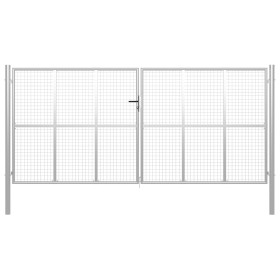 Gartentor aus silber verzinktem Stahl, 415 x 250 cm von vidaXL, Gartentore - Ref: Foro24-144303, Preis: 765,59 €, Rabatt: %