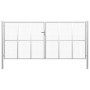 Silver galvanized steel garden gate 415x250 cm by vidaXL, garden gates - Ref: Foro24-144303, Price: 765,59 €, Discount: %