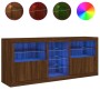 Sideboard mit LED-Leuchten, braune Eiche, 162 x 37 x 67 cm von , Sideboards - Ref: Foro24-3209036, Preis: 210,10 €, Rabatt: %