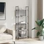 Bookcase with 5 shelves gray Sonoma wood 60.5x24x166.5 cm by , Bookcases and shelves - Ref: Foro24-838866, Price: 52,45 €, Di...