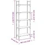 Bookcase with 5 shelves gray Sonoma wood 60.5x24x166.5 cm by , Bookcases and shelves - Ref: Foro24-838866, Price: 52,45 €, Di...