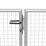 Silver galvanized steel garden gate 415x250 cm by vidaXL, garden gates - Ref: Foro24-144303, Price: 765,59 €, Discount: %