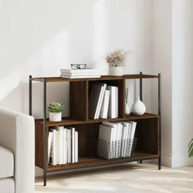 Oak brown engineered wood shelf 102x28x77.5 cm by , Bookcases and shelves - Ref: Foro24-838902, Price: 61,47 €, Discount: %