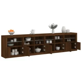 Sideboard with LED lights brown oak 283x37x67 cm by , Sideboards - Ref: Foro24-3209022, Price: 313,92 €, Discount: %