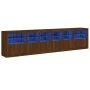 Sideboard with LED lights brown oak 283x37x67 cm by , Sideboards - Ref: Foro24-3209022, Price: 313,92 €, Discount: %