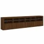 Sideboard with LED lights brown oak 283x37x67 cm by , Sideboards - Ref: Foro24-3209022, Price: 313,92 €, Discount: %