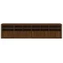 Sideboard with LED lights brown oak 283x37x67 cm by , Sideboards - Ref: Foro24-3209022, Price: 313,92 €, Discount: %