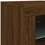 Sideboard with LED lights brown oak 283x37x67 cm by , Sideboards - Ref: Foro24-3209022, Price: 313,92 €, Discount: %