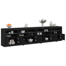Aparador con luces LED negro 283x37x67 cm de , Aparadores - Ref: Foro24-3209017, Precio: 345,00 €, Descuento: %