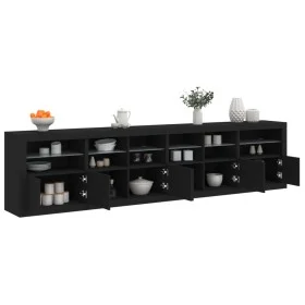 Sideboard with LED lights black 283x37x67 cm by , Sideboards - Ref: Foro24-3209017, Price: 330,63 €, Discount: %