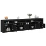 Sideboard with LED lights black 283x37x67 cm by , Sideboards - Ref: Foro24-3209017, Price: 330,63 €, Discount: %