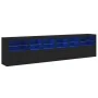 Sideboard with LED lights black 283x37x67 cm by , Sideboards - Ref: Foro24-3209017, Price: 330,63 €, Discount: %