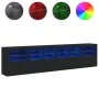 Sideboard with LED lights black 283x37x67 cm by , Sideboards - Ref: Foro24-3209017, Price: 330,63 €, Discount: %