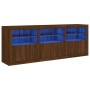 Sideboard mit LED-Leuchten, braune Eiche, 181,5 x 37 x 67 cm von , Sideboards - Ref: Foro24-3209008, Preis: 233,20 €, Rabatt: %