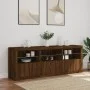 Sideboard with LED lights brown oak 181.5x37x67 cm by , Sideboards - Ref: Foro24-3209008, Price: 226,66 €, Discount: %