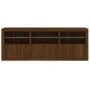 Sideboard with LED lights brown oak 181.5x37x67 cm by , Sideboards - Ref: Foro24-3209008, Price: 226,66 €, Discount: %