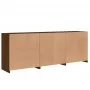 Sideboard with LED lights brown oak 181.5x37x67 cm by , Sideboards - Ref: Foro24-3209008, Price: 226,66 €, Discount: %