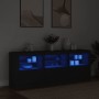 Sideboard with LED lights black 181.5x37x67 cm by , Sideboards - Ref: Foro24-3209003, Price: 208,68 €, Discount: %