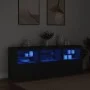 Sideboard with LED lights black 181.5x37x67 cm by , Sideboards - Ref: Foro24-3209003, Price: 224,72 €, Discount: %