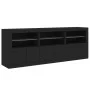 Sideboard with LED lights black 181.5x37x67 cm by , Sideboards - Ref: Foro24-3209003, Price: 224,72 €, Discount: %