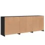 Sideboard with LED lights black 181.5x37x67 cm by , Sideboards - Ref: Foro24-3209003, Price: 224,72 €, Discount: %
