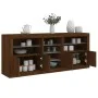 Sideboard with LED lights brown oak 181.5x37x67 cm by , Sideboards - Ref: Foro24-3209043, Price: 222,47 €, Discount: %