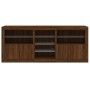 Sideboard with LED lights brown oak 181.5x37x67 cm by , Sideboards - Ref: Foro24-3209043, Price: 228,04 €, Discount: %