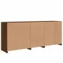 Sideboard with LED lights brown oak 181.5x37x67 cm by , Sideboards - Ref: Foro24-3209043, Price: 222,47 €, Discount: %