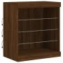 Sideboard with LED lights brown oak 181.5x37x67 cm by , Sideboards - Ref: Foro24-3209043, Price: 222,47 €, Discount: %
