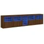 Sideboard mit LED-Leuchten, braune Eiche, 283 x 37 x 67 cm von , Sideboards - Ref: Foro24-3209029, Preis: 326,26 €, Rabatt: %