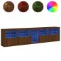 Sideboard mit LED-Leuchten, braune Eiche, 283 x 37 x 67 cm von , Sideboards - Ref: Foro24-3209029, Preis: 326,26 €, Rabatt: %