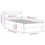 Bett aus geräuchertem Eichenholzwerkstoff mit Kopfteil 90 x 200 cm von , Betten und Lattenroste - Ref: Foro24-838537, Preis: ...