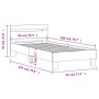 Smoked oak engineered wood bed with headboard 90x200 cm by , Beds and slatted bases - Ref: Foro24-838537, Price: 98,95 €, Dis...