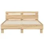 Sonoma oak bed frame with headboard and LED lights 150x200 cm by , Beds and slatted bases - Ref: Foro24-3207541, Price: 155,2...
