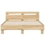 Sonoma oak bed frame with headboard and LED lights 140x200 cm by , Beds and slatted bases - Ref: Foro24-3207548, Price: 138,6...