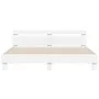 White engineered wood bed frame with headboard 160x200cm by , Beds and slatted bases - Ref: Foro24-3207406, Price: 128,90 €, ...