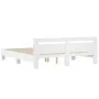 Estructura cama con cabecero madera ingeniería blanco 160x200cm de , Camas y somieres - Ref: Foro24-3207406, Precio: 128,87 €...