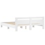 White engineered wood bed frame with headboard 160x200cm by , Beds and slatted bases - Ref: Foro24-3207406, Price: 133,14 €, ...