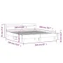 White engineered wood bed frame with headboard 160x200cm by , Beds and slatted bases - Ref: Foro24-3207406, Price: 128,90 €, ...