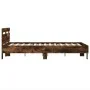 Cama con cabecero madera de ingeniería roble ahumado 120x200 cm de , Camas y somieres - Ref: Foro24-3207431, Precio: 122,95 €...