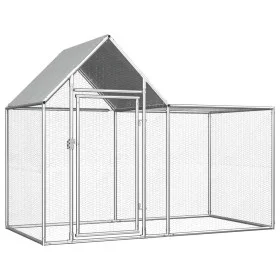 Galvanized steel chicken coop 2x1x1.5 m by vidaXL, Cages and habitats for small animals - Ref: Foro24-144553, Price: 181,44 €...