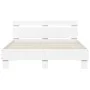 Estructura cama con cabecero madera ingeniería blanco 120x200cm de , Camas y somieres - Ref: Foro24-3207427, Precio: 121,40 €...