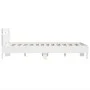 Estructura cama con cabecero madera ingeniería blanco 120x200cm de , Camas y somieres - Ref: Foro24-3207427, Precio: 121,40 €...