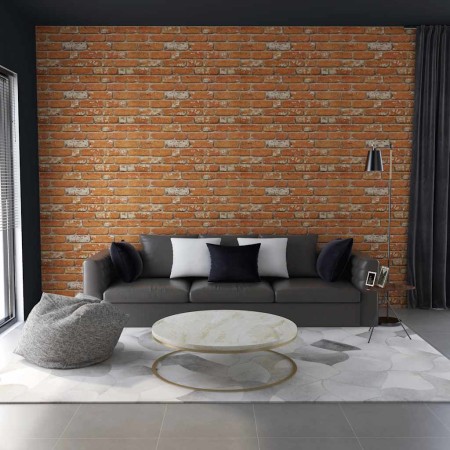 Paneles de pared 3D diseño de ladrillo 10 uds EPS marrón claro